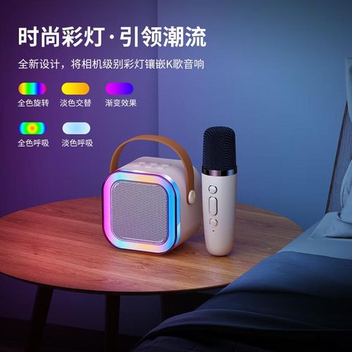 Bluetooth Audio 2 Microphone Sound Outdoor Speaker Singing Small Voice Party Party Singing Microphone