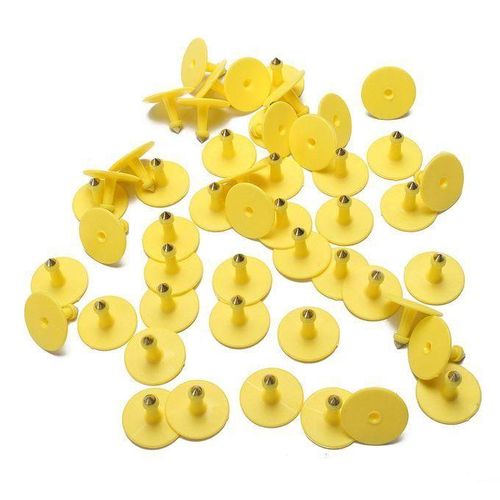 1-100 Number Animals Cattle Goat Pig Sheep Ear Tag Livestock Tags Labels Yellow