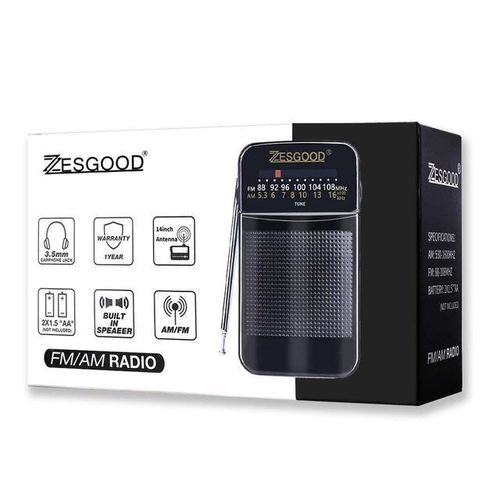 Zesgood Portable Radio Am Fm Radio Operated For Walking