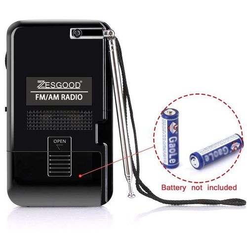 Zesgood Portable Radio Am Fm Radio Operated For Walking