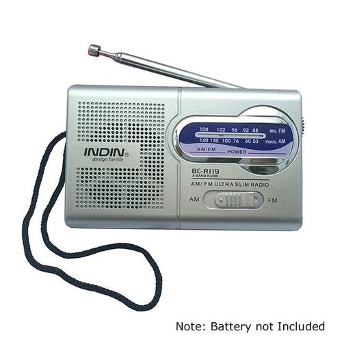 Indin Bc-R119 Portable Mini Am Fm Radio Stereo Speakers