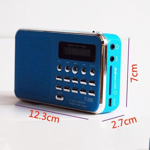 T-205 Fm Radio Receiver Portable Hifi Card Speaker Digital