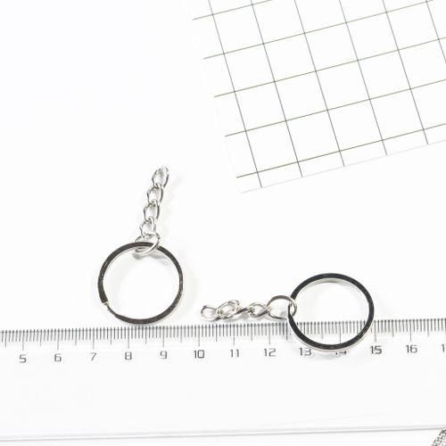 Bestsell 50Pc Split Key Rings With Chain Bulk For DIY Accessories Arts Crafts