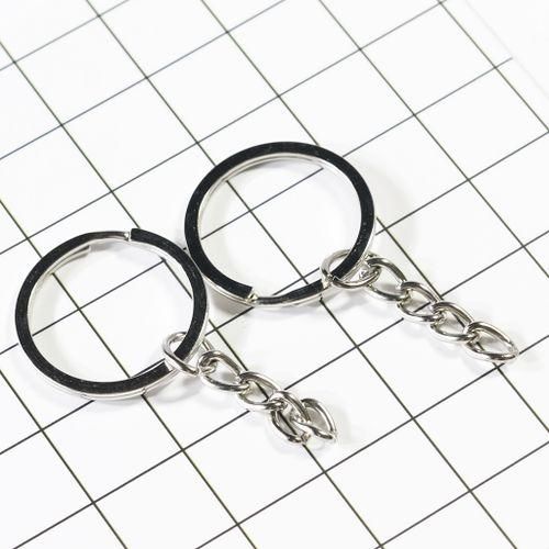 Bestsell 50Pc Split Key Rings With Chain Bulk For DIY Accessories Arts Crafts