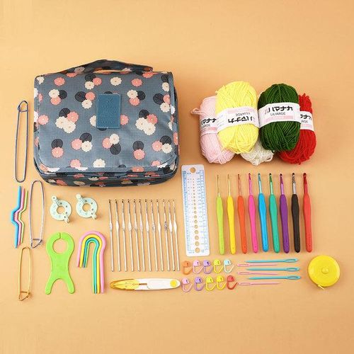 Crochet Hook Set Soft Grip Handles Crochet Needle Accessories Crochet Kit Case Ergonomic Beginners Crochet Lover