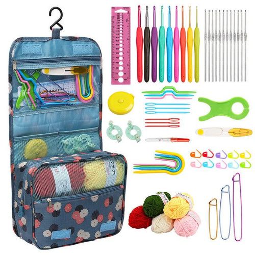 Crochet Hook Set Soft Grip Handles Crochet Needle Accessories Crochet Kit Case Ergonomic Beginners Crochet Lover