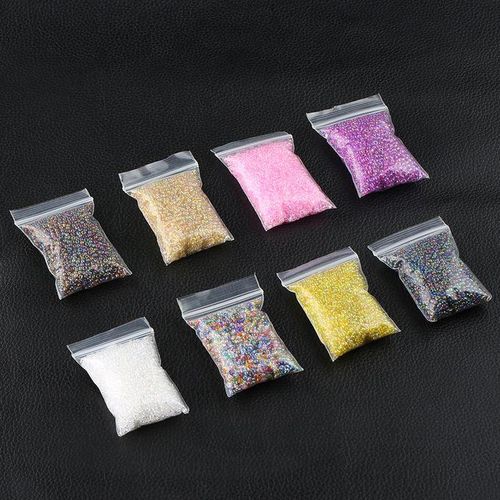 1 Bag 2mm Colorful Round Loose Glass Spacer Beads-Black