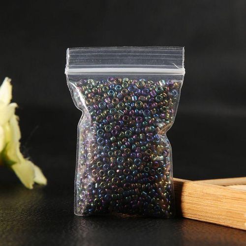 1 Bag 2mm Colorful Round Loose Glass Spacer Beads-Black