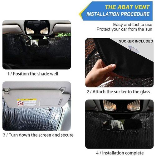 Dussdil Evil Eyes Car Sun Shade Windshield Red Eyes Sunshade Reflective Rays Protector Keep Cool Visor Cover Foldable Retract-06_Brown