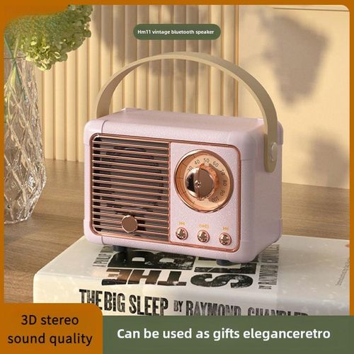 Retro bluetooth stereo, creative birthday gift, mini companion gift, desktop portable small speaker for home and outdoor