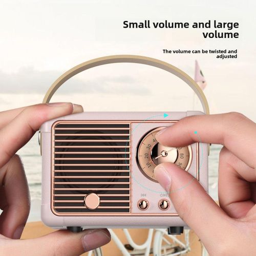 Retro bluetooth stereo, creative birthday gift, mini companion gift, desktop portable small speaker for home and outdoor