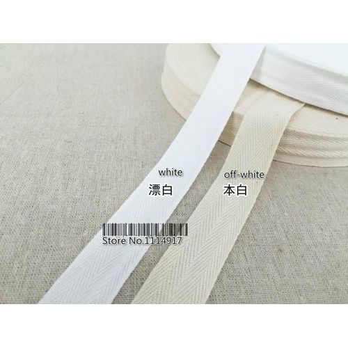 Facotry Price Herringbone/twill Cotton Tape/cotton Webbing/bias Binding Tape For Diy Bag Craft Projects Width 25mm 50yd/roll