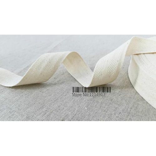 Facotry Price Herringbone/twill Cotton Tape/cotton Webbing/bias Binding Tape For Diy Bag Craft Projects Width 25mm 50yd/roll