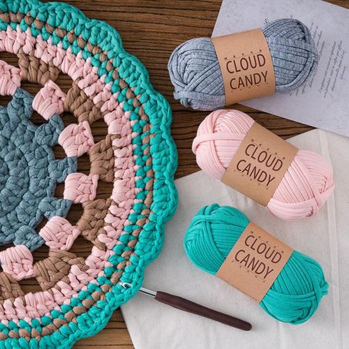 100g Super Soft Thick Chunky T Shirt Cotton Yarn For Knitting Blanket Carpet Handbag Crochet Cloth Cords Rope Freeshipping