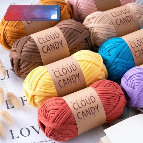 100g Super Soft Thick Chunky T Shirt Cotton Yarn For Knitting Blanket Carpet Handbag Crochet Cloth Cords Rope Freeshipping