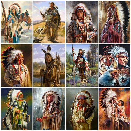 Diamond Painting Indians Cross Stitch 5d Diamond Embroidery Full Square Drill Rhinestones S
