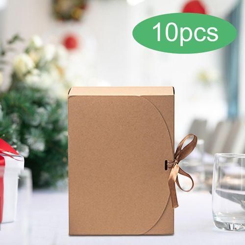 10Pcs Gift Boxes For Presents Paper 27cmx20cmx8cm Brown
