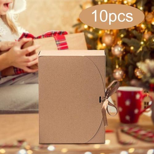 10Pcs Gift Boxes For Presents Paper 27cmx20cmx8cm Brown