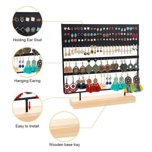 Aoresac Earring Organizer/6 Layer Earring Holder Organizer/Jewelry Organizer Stand Display for Earrings/Eardrops/144 Earring Holes NO5115