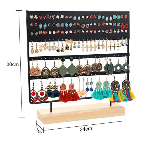 Aoresac Earring Organizer/6 Layer Earring Holder Organizer/Jewelry Organizer Stand Display for Earrings/Eardrops/144 Earring Holes NO5115