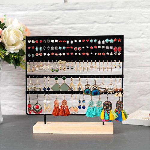 Aoresac Earring Organizer/6 Layer Earring Holder Organizer/Jewelry Organizer Stand Display for Earrings/Eardrops/144 Earring Holes NO5115