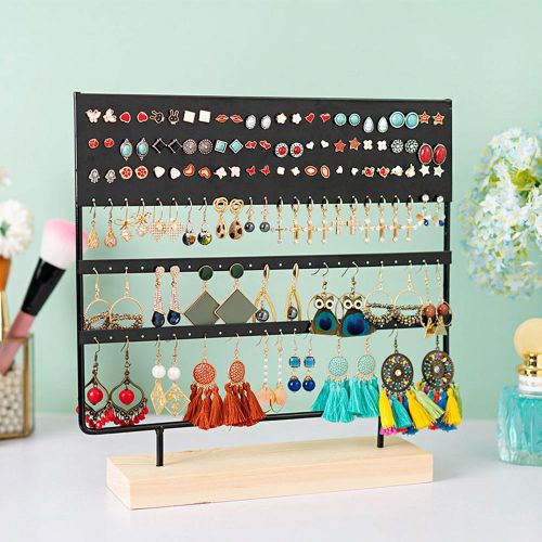 Aoresac Earring Organizer/6 Layer Earring Holder Organizer/Jewelry Organizer Stand Display for Earrings/Eardrops/144 Earring Holes NO5115