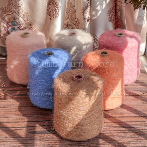 500g/pcs Soft Warm Hand Kning Wool Mohair Yarn Crochet Long Plush For Sweater Scarf Weaving Thread Autumn Winter