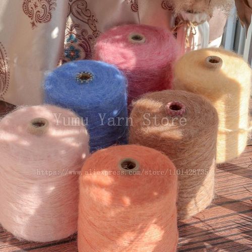 500g/pcs Soft Warm Hand Kning Wool Mohair Yarn Crochet Long Plush For Sweater Scarf Weaving Thread Autumn Winter