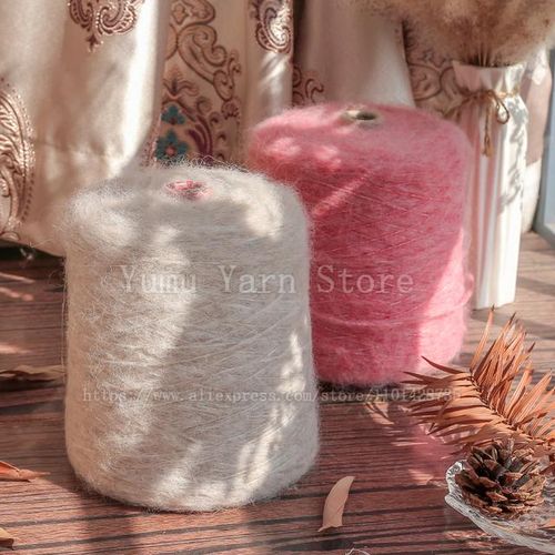 500g/pcs Soft Warm Hand Kning Wool Mohair Yarn Crochet Long Plush For Sweater Scarf Weaving Thread Autumn Winter
