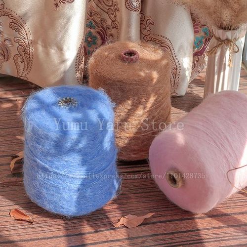 500g/pcs Soft Warm Hand Kning Wool Mohair Yarn Crochet Long Plush For Sweater Scarf Weaving Thread Autumn Winter