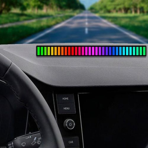 New Rgb Music Sound Control Led Level Light Bar Novelty Rhythm Lamp Pc Desk Setup Backlight Car Vehicle Atmosphere Light