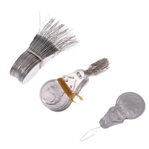 100pcs Wire Loop  Threader Stitch Insertion Sewing Craft Tools
