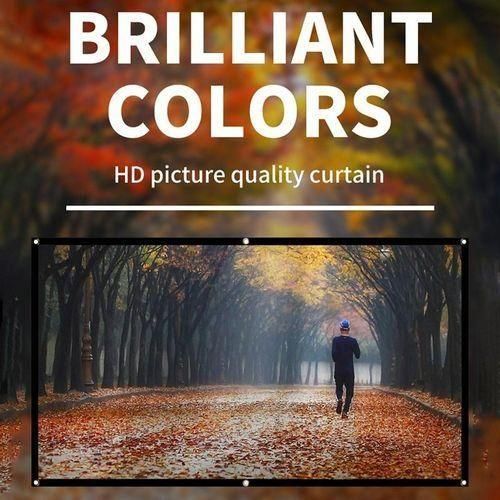 Portable Projector Screen for Home Theater Outdoor HD White Foldable AntiCrease 120Inch