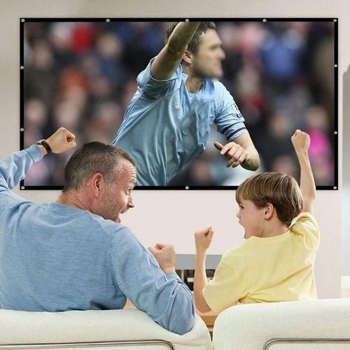 Portable Projector Screen for Home Theater Outdoor HD White Foldable AntiCrease 120Inch