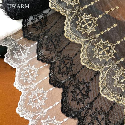 5yard Cross Lace Fabric Table Runner Skirt Easter Day Christian Catholicism Water Soluble Mesh Lolita Jewelry Party