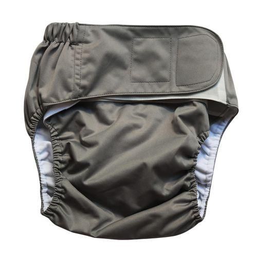 Reusable Adult Cloth Diapers Pants Washable One Size Incontinence Gray