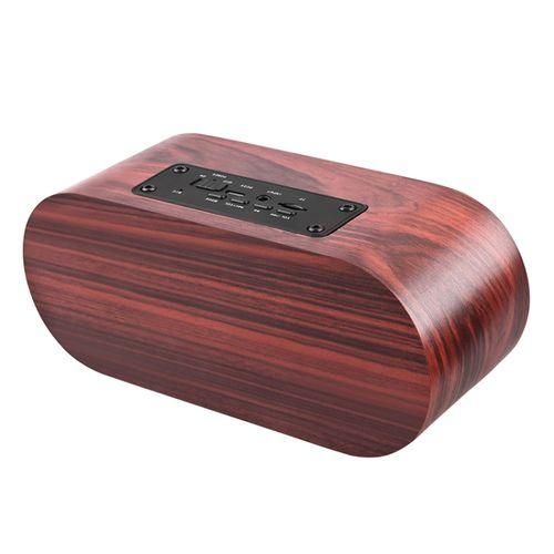 Q8 Wooden Double Horns Bluetooth Speaker Q8Red Wood Texture
