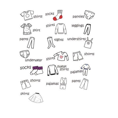 Wardrobe Clothing Identifies Wall Stickers 40x60cm