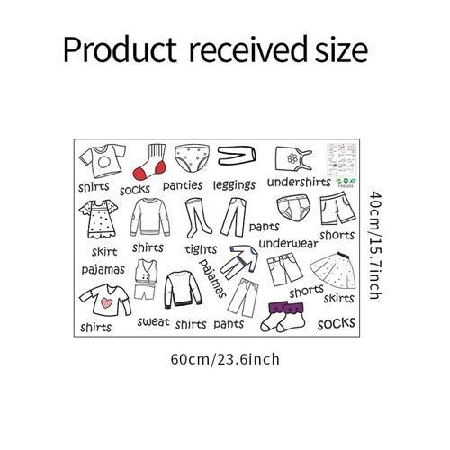 Wardrobe Clothing Identifies Wall Stickers 40x60cm