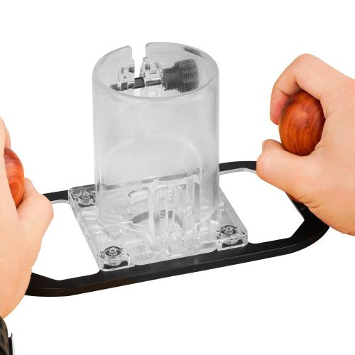 Hand-held Trimming Machine Plunge Base Wood Handle Trimming Machine Base Woodworking Slotting Carving Engraving Inlay Slotted Accessory