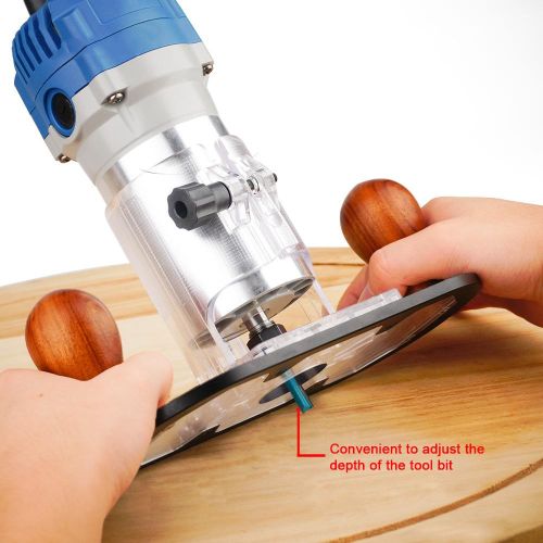 Hand-held Trimming Machine Plunge Base Wood Handle Trimming Machine Base Woodworking Slotting Carving Engraving Inlay Slotted Accessory