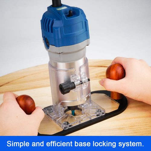 Hand-held Trimming Machine Plunge Base Wood Handle Trimming Machine Base Woodworking Slotting Carving Engraving Inlay Slotted Accessory
