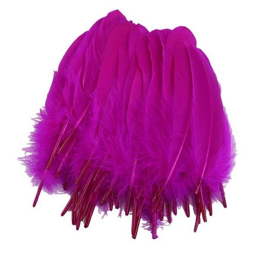 50 Piece Natural Goose Feathers Decor 12-20cm DIY Rose Red