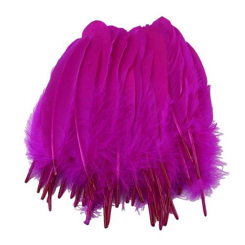 50 Piece Natural Goose Feathers Decor 12-20cm DIY Rose Red