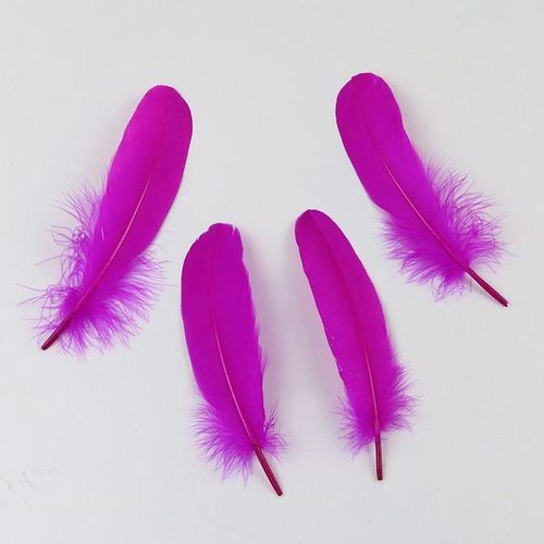 50 Piece Natural Goose Feathers Decor 12-20cm DIY Rose Red