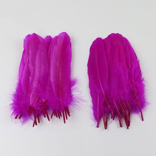 50 Piece Natural Goose Feathers Decor 12-20cm DIY Rose Red
