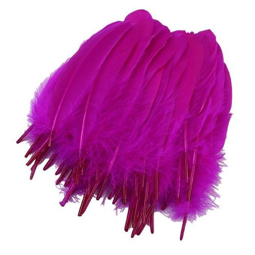 50 Piece Natural Goose Feathers Decor 12-20cm DIY Rose Red