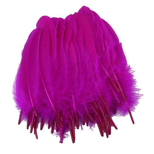 50 Piece Natural Goose Feathers Decor 12-20cm DIY Rose Red