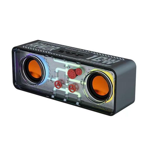 Portable RGB Bluetooth 5.3 Speaker with TWS Stereo, HIFI Sound, Deep Bass, 7-Color LED Lights, and 8-Hour Battery for Indoor & O