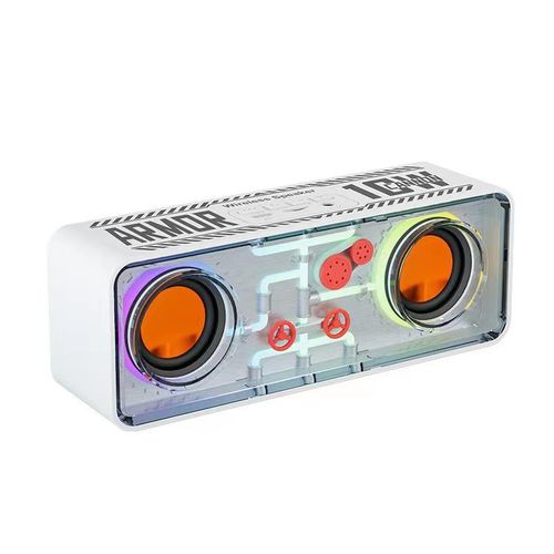 Portable RGB Bluetooth 5.3 Speaker with TWS Stereo, HIFI Sound, Deep Bass, 7-Color LED Lights, and 8-Hour Battery for Indoor & O